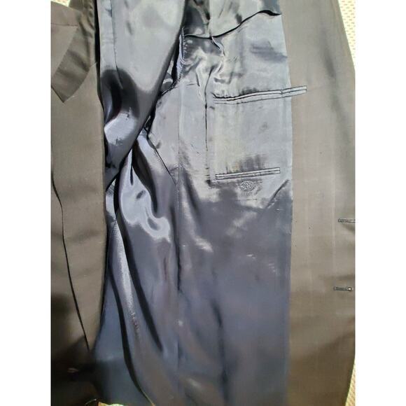 Hickey Freeman Barneys New York Blazer Jacket‎ Mens 48 Blue Check Wool Formal - Picture 4 of 10